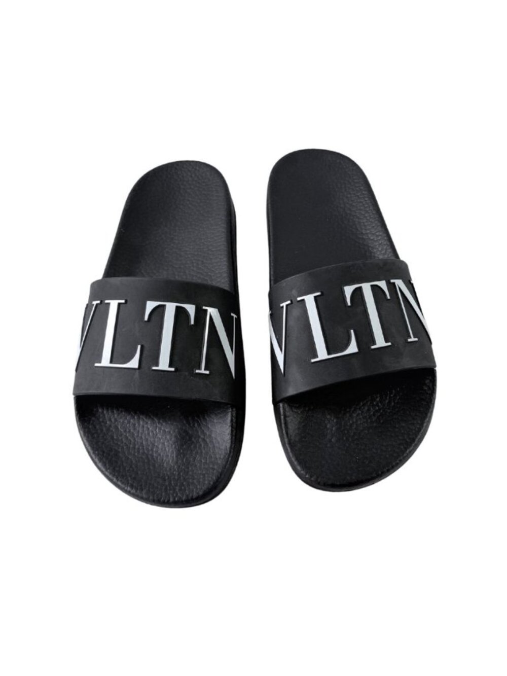 VLTN Black Logo Slide Sandals